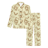 Windmill Wheat pattern Men's Long Pajama Set