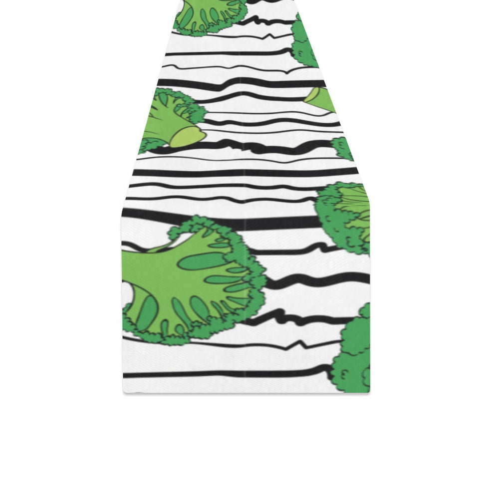 Cool Broccoli pattern Table Runner