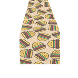 Hamburger Pattern Print Design 01 Table Runner