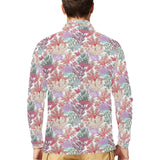 Coral Reef Pattern Print Design 03 Men's Long Sleeve Polo Shirt