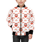 Daruma japanese wooden doll design pattern Kids' Boys' Girls' Bomber Jacket