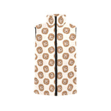Lion Pattern Print Design 01 Women's Padded Vest