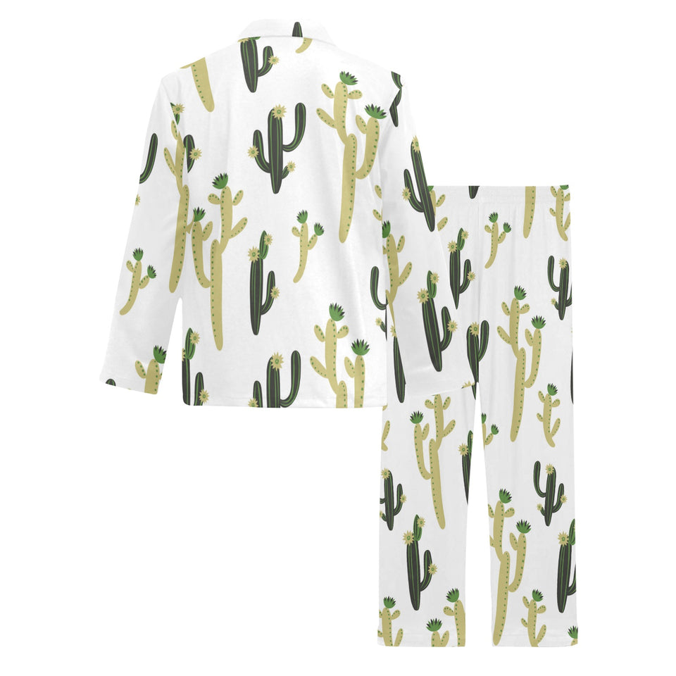 Cute cactus pattern Men's Long Pajama Set