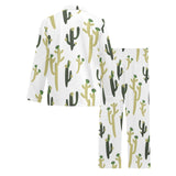 Cute cactus pattern Men's Long Pajama Set