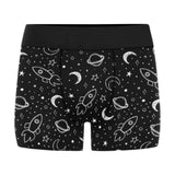 Hand drawn space rocket star planet Men's All Over Print Boxer Briefs Men's Underwear