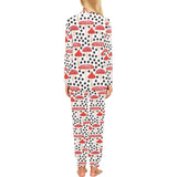 Red mushroom dot pattern Women's All Over Print Pajama Set