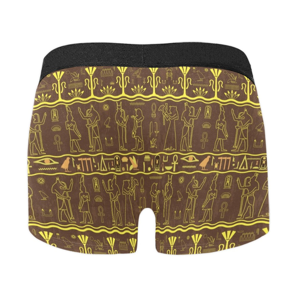 Egypt Hieroglyphics Pattern Print Design 03 Men's All Over Print Boxer Briefs Men's Underwear