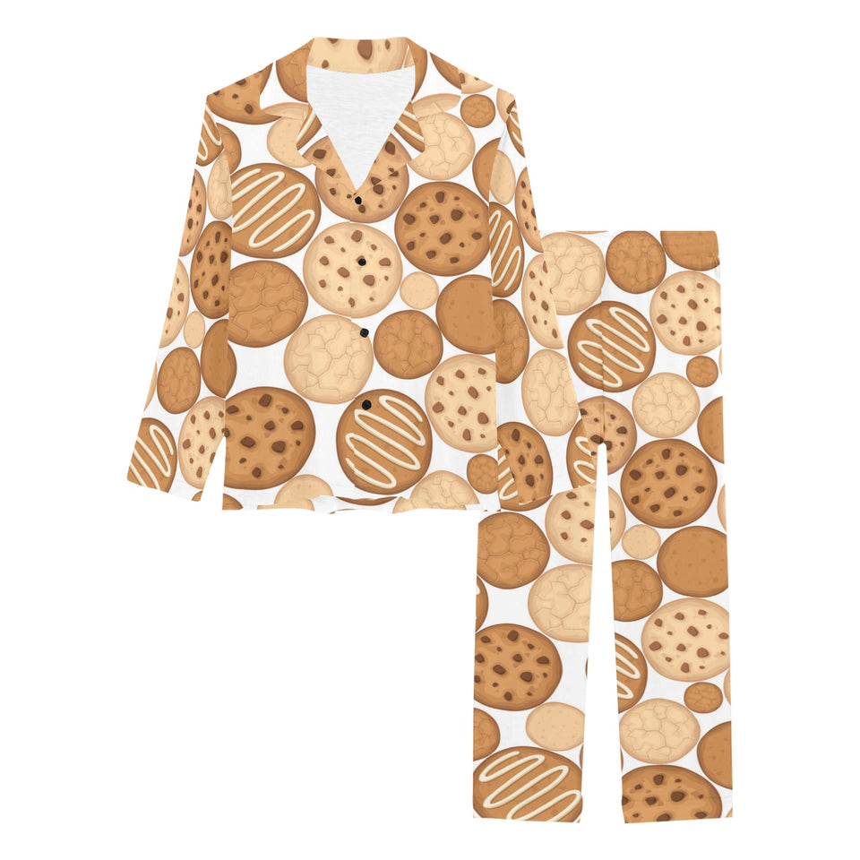 Various cookie pattern Women's Long Pajama Set