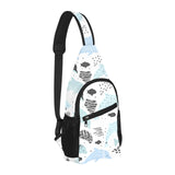 Cute dolphins Childish Style pattern All Over Print Chest Bag