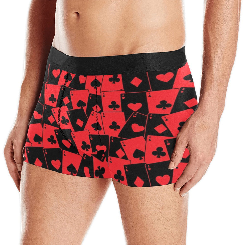 Casino Cards Suits Pattern Print Design 02 Men's All Over Print Boxer Briefs Men's Underwear
