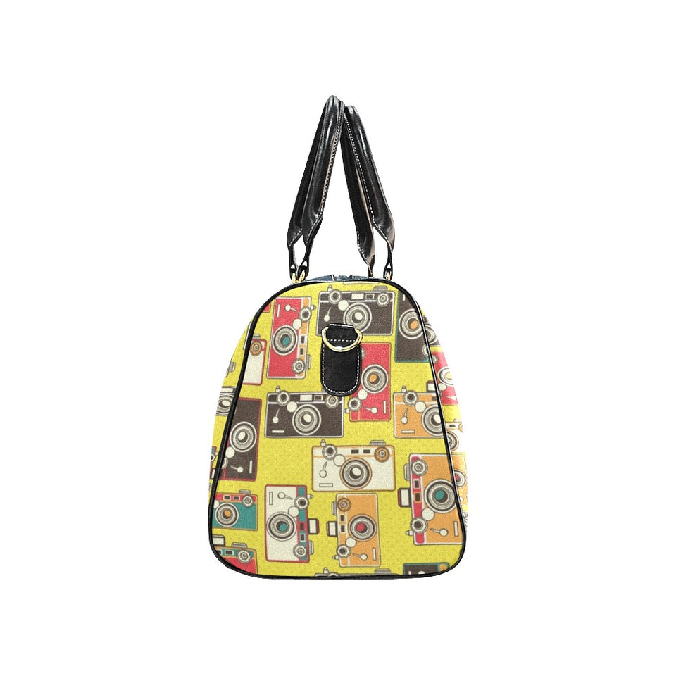 Camera Pattern Print Design 02 Travel Bag