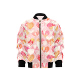 Hand drawn heart design pattern Kids' Boys' Girls' Bomber Jacket