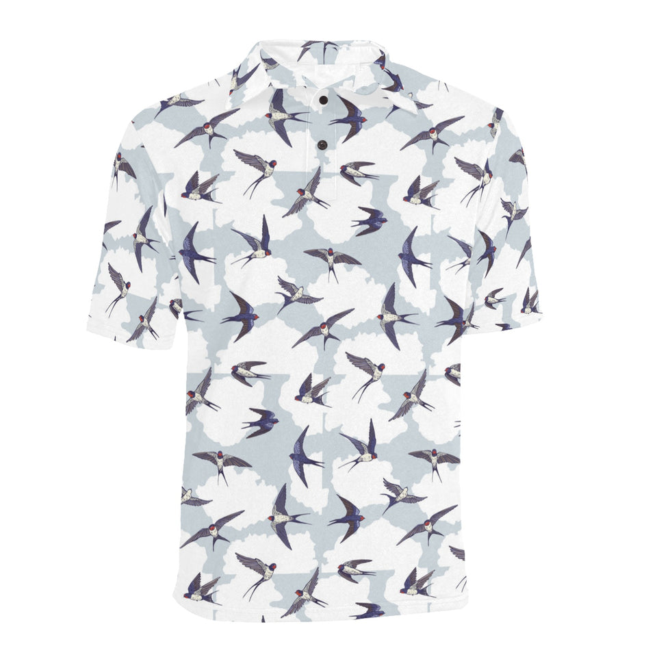 Swallow Pattern Print Design 05 Men's All Over Print Polo Shirt