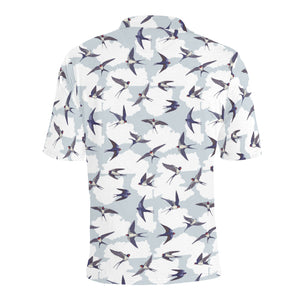 Swallow Pattern Print Design 05 Men's All Over Print Polo Shirt