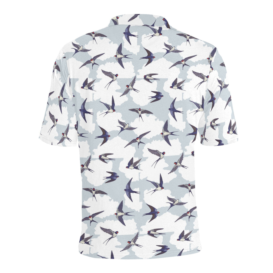 Swallow Pattern Print Design 05 Men's All Over Print Polo Shirt