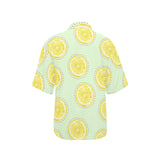 slice of lemon pattern Women's All Over Print Hawaiian Shirt