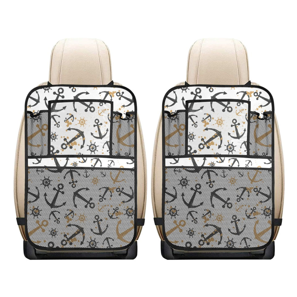 Anchors Rudders pattern Car Seat Back Organizer