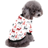 Deer tree snowflakes chrismas pattern All Over Print Pet Dog Round Neck Fuzzy Shirt