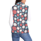 dragon fruits dark blue background Women's Padded Vest