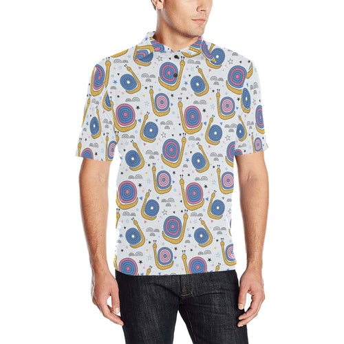 Snail Pattern Print Design 05 Men's All Over Print Polo Shirt