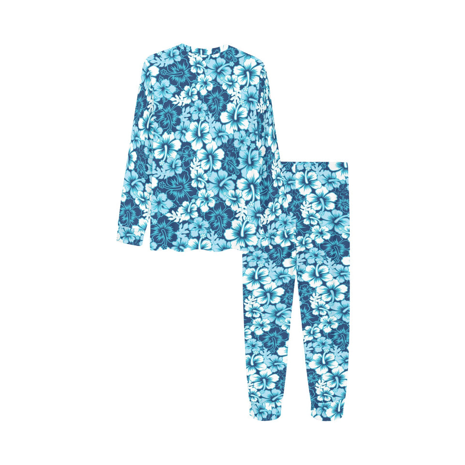 Hibiscus Pattern Print Design 03 Kids' Boys' Girls' All Over Print Pajama Set