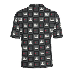 Piano Pattern Print Design 05 Men's All Over Print Polo Shirt