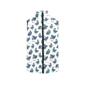 Pigeon Pattern Print Design 02 Men's Padded Vest