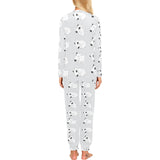 Bull Terrier Pattern Print Design 01 Women's All Over Print Pajama Set