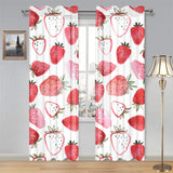 watercolor hand drawn beautiful strawberry pattern Gauze Curtain