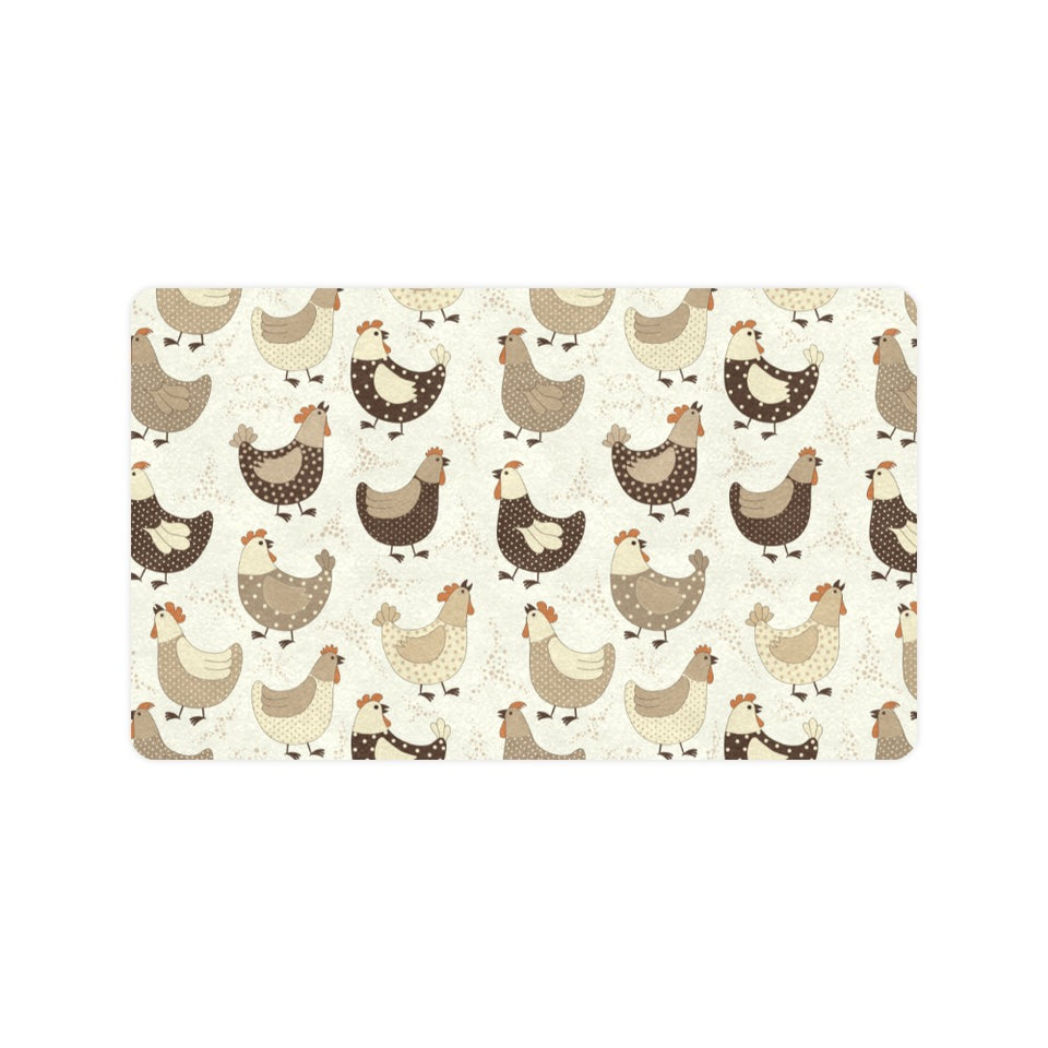 Cute rooster chicken cock Doormat