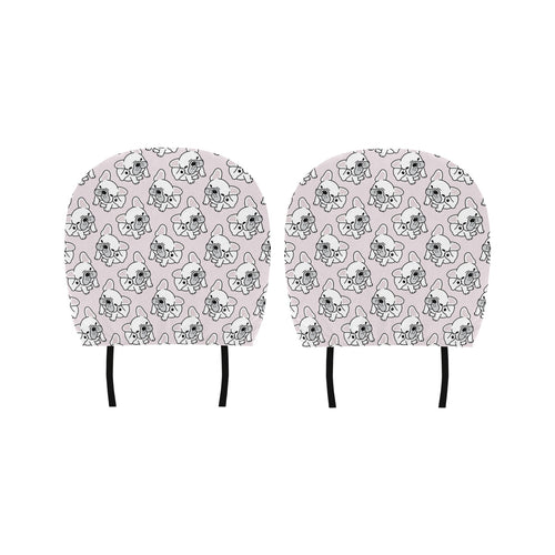 Cute french bulldog pattern Car Headrest Cover