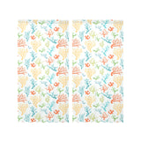Coral Reef Pattern Print Design 02 Gauze Curtain