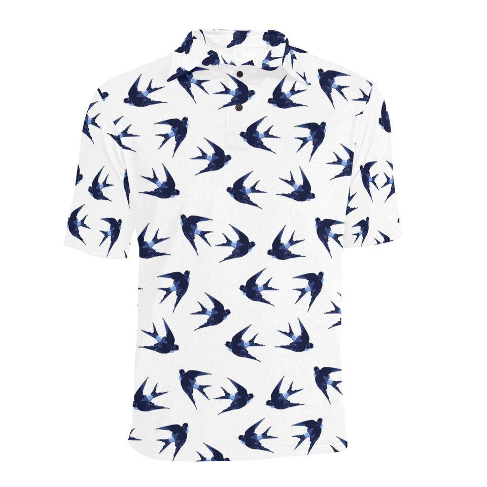 Swallow Pattern Print Design 03 Men's All Over Print Polo Shirt