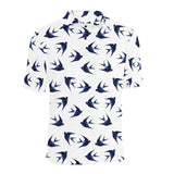 Swallow Pattern Print Design 03 Men's All Over Print Polo Shirt