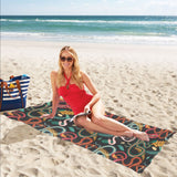 Colorful snake plant pattern Beach Towel