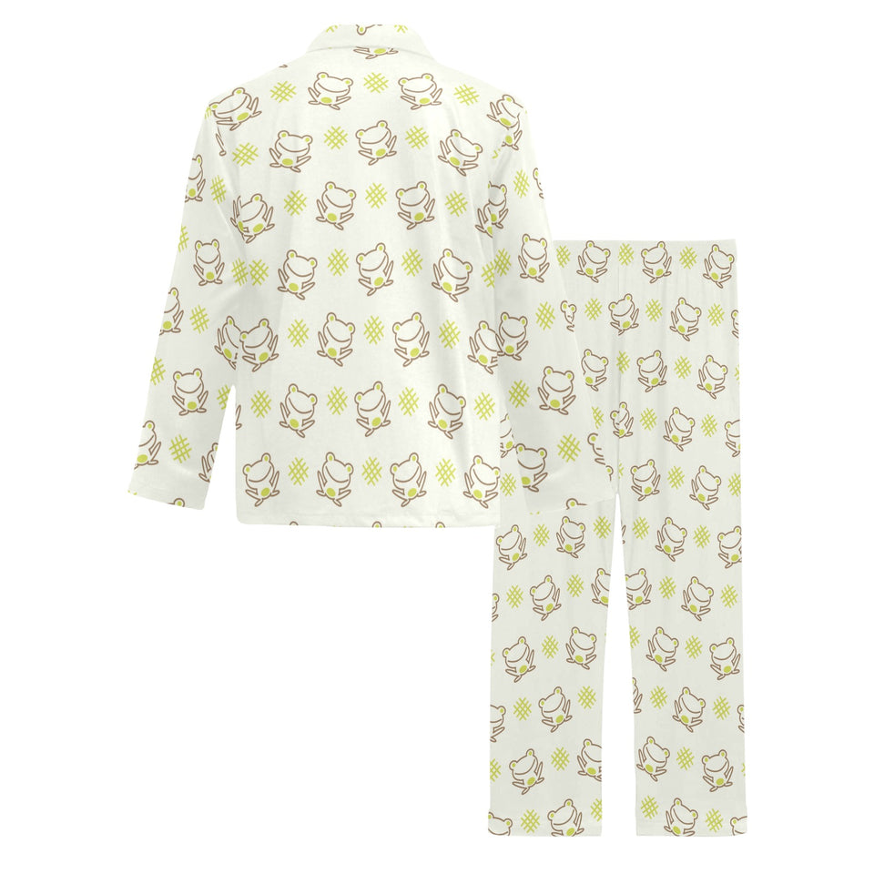Cute cartoon frog baby pattern Men's Long Pajama Set