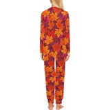 Autumn maple leaf pattern Women's All Over Print Pajama Set