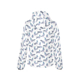 Pigeon Pattern Print Design 03 Women's Padded Hooded Jacket