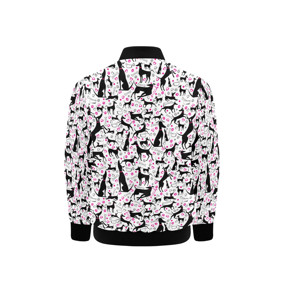 Greyhound Pattern Print Design 02 Kids' Boys' Girls' Bomber Jacket
