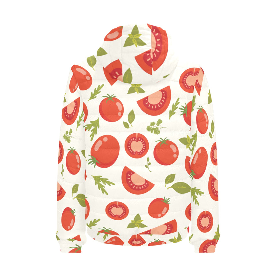 Tomato pattern Men's Padded Hooded Jacket