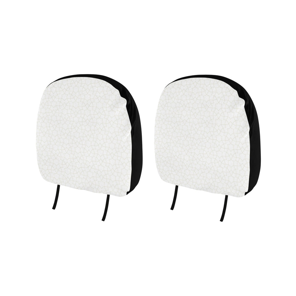 arabic white pattern Car Headrest Cover