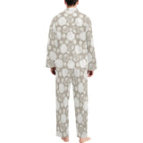 Scallop shell pattern Men's Long Pajama Set