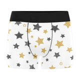 hand drawn gold black star pattern Men's All Over Print Boxer Briefs Men's Underwear