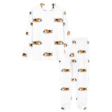 Cute beagle dog sleeping pattern Women's All Over Print Pajama Set