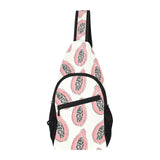 papaya pattern All Over Print Chest Bag