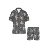 Cute koala pattern Women's V-Neck Short Pajama Set