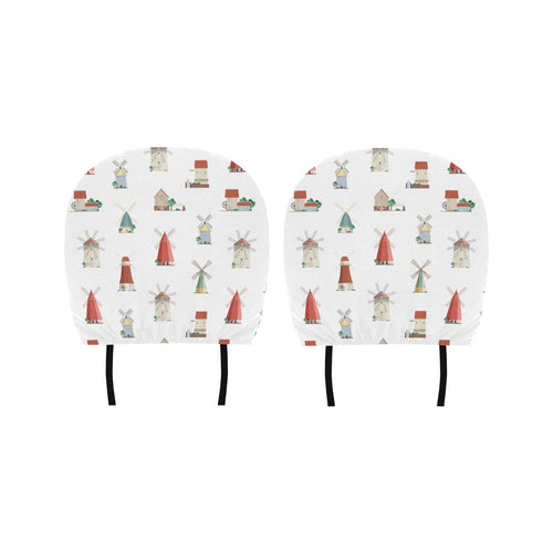 windmill design pattern Car Headrest Cover