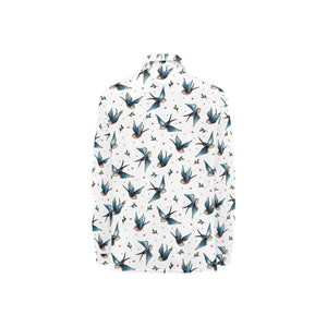 Swallow Pattern Print Design 04 Women's Long Sleeve Polo Shirt