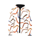 Boomerang Australian aboriginal ornament pattern Kids' Boys' Girls' Padded Hooded Jacket