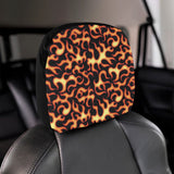 Fire flame dark pattern Car Headrest Cover